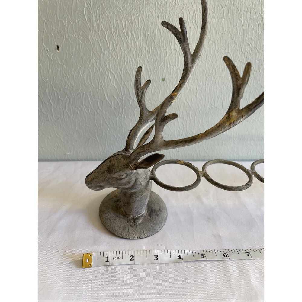 Vintage Large Stag Deer Table Centrepiece Candle Holder Display Piece Buck Decor - Picture 4 of 7